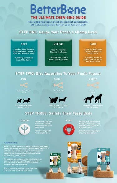 BetterBone Medium Beef Dog Chew Toy Small