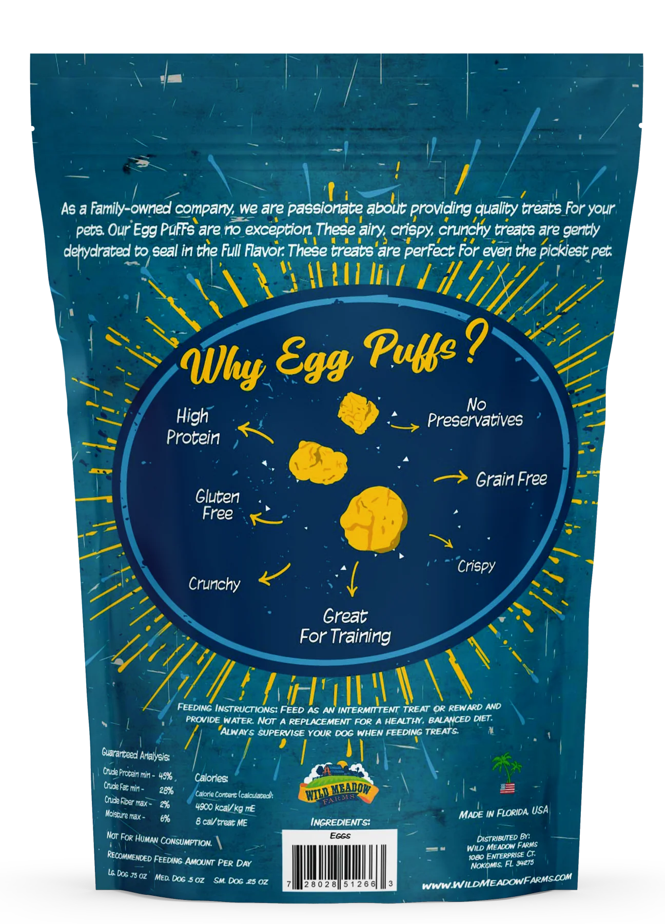 Egg puffs dog treats